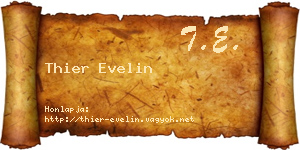 Thier Evelin névjegykártya
